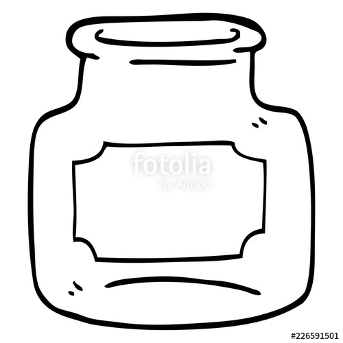 500x500 Line Drawing Cartoon Empty Jar Stock Image And Royalty Free
