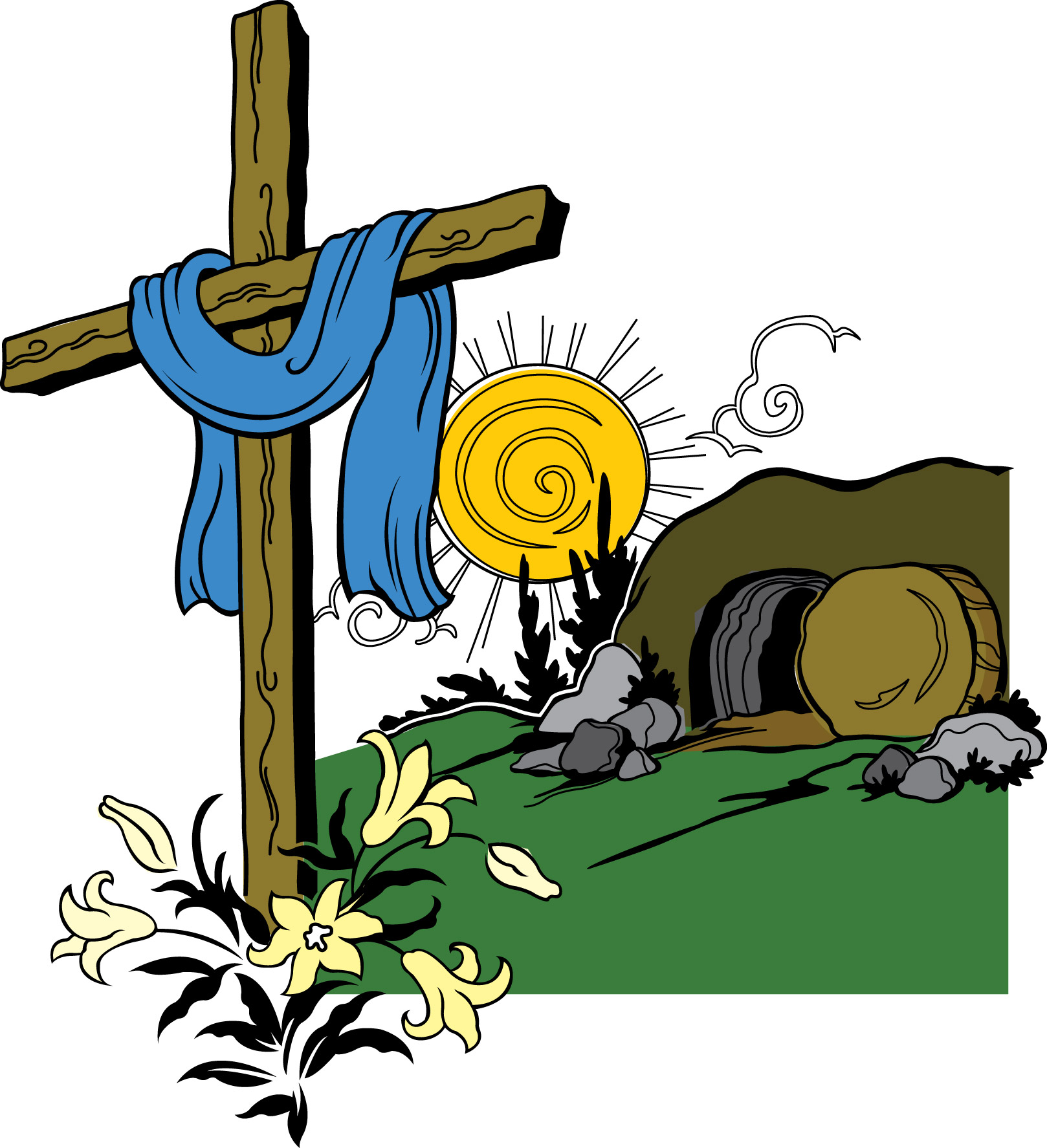 1618x1775 Easter Empty Tomb Clipart Collection