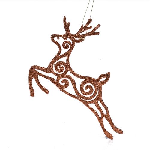 500x500 Enchanted Glitter Leaping Deer Ornaments