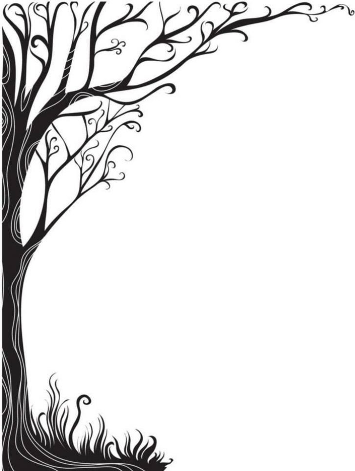 728x966 Forest Border Clip Art