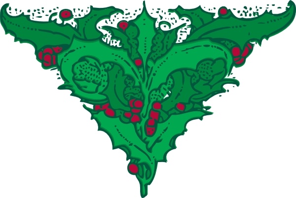 600x402 Holly End Piece Clip Art Free Vector In Open Office Drawing