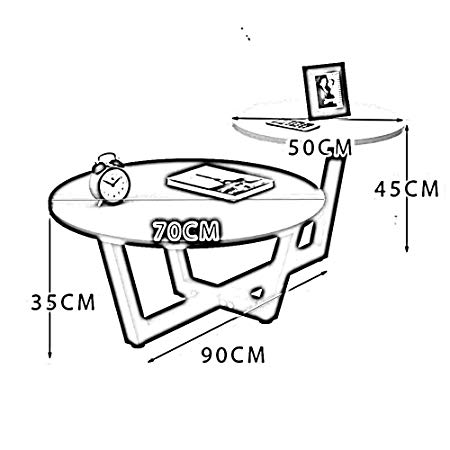 450x450 Round Coffee Table In End Table Modern Sofa Side