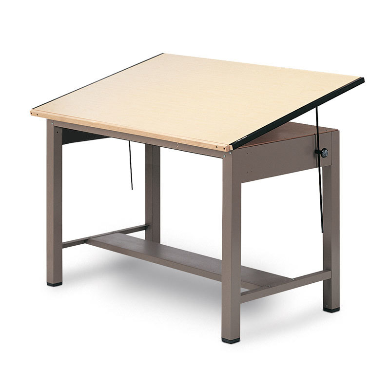 800x800 mayline ranger steel four post drawing table free shipping!