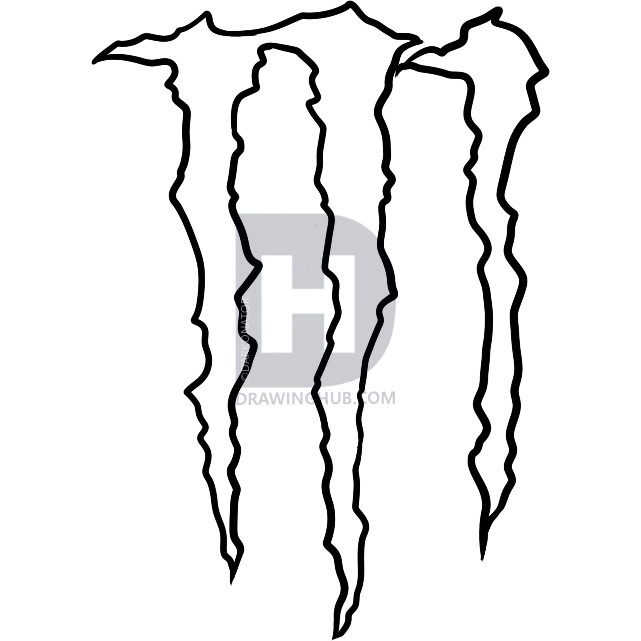641x641 how to draw monster energy logo, monster logo, step