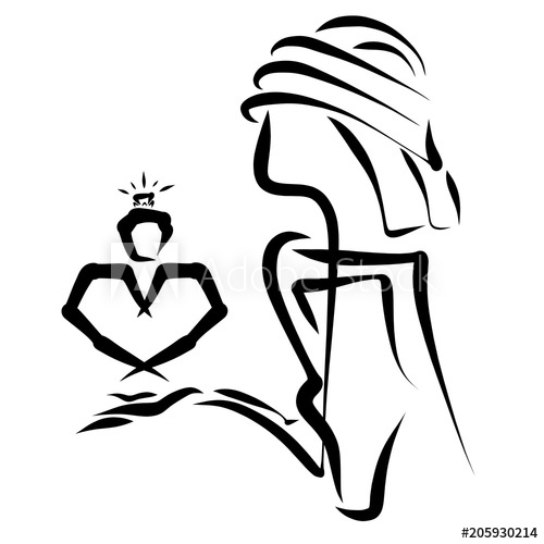 500x500 Creative Image Of A Man With A Heart And An Engagement Ring In His