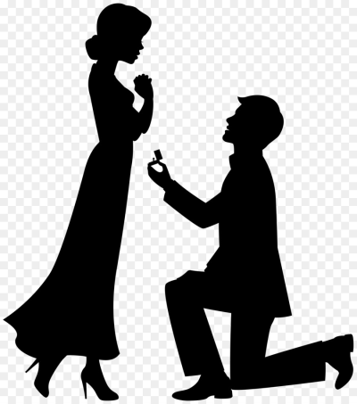 400x453 Download Free Png Marriage Proposal Drawing Engagement Clip Art