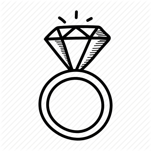 512x512 Huge Collection Of 'diamond Ring Drawing' Download More Than