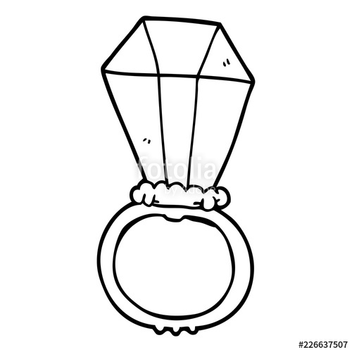 500x500 Line Drawing Cartoon Engagement Ring Stock Image And Royalty Free