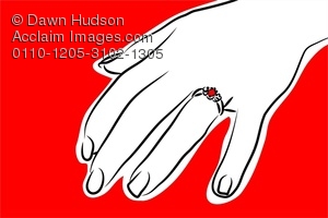 300x200 Clipart Illustration Of Simple Line Drawing Of A Woman Hand