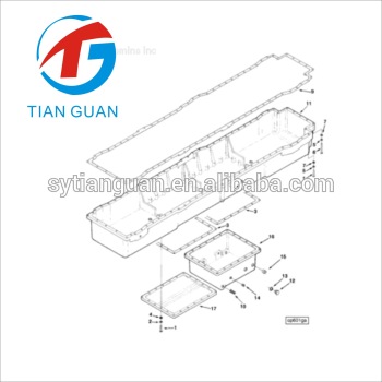 350x350 diesel engine parts oil bottom shell gasket