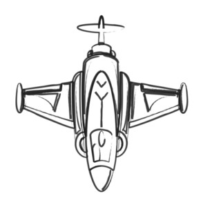 294x300 Drawing Art Of Fighter Plane Royalty Free Stock Image