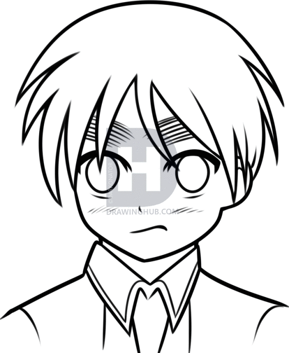 591x720 How To Draw England From Hetalia, Step