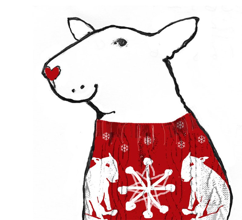 794x722 Bull Terrier Print New Sweater Christmas Jumper Etsy