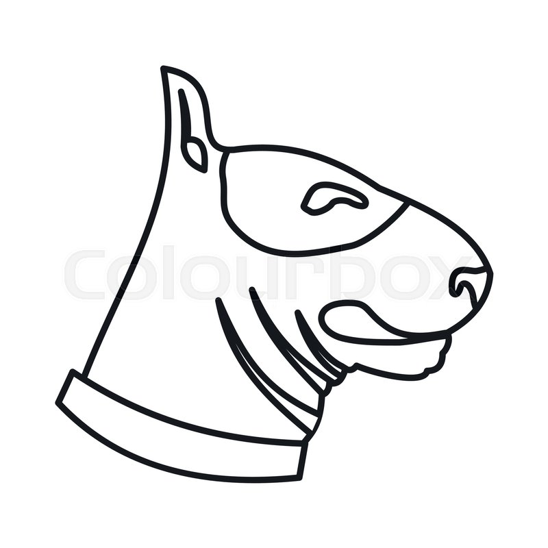 800x800 Bull Terrier Dog Icon In Outline Style Stock Vector Colourbox
