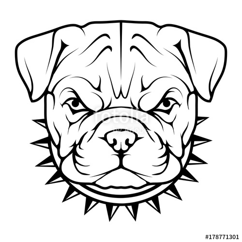 500x500 English Bulldog Icon Dog Collection Stock Image And Royalty Free