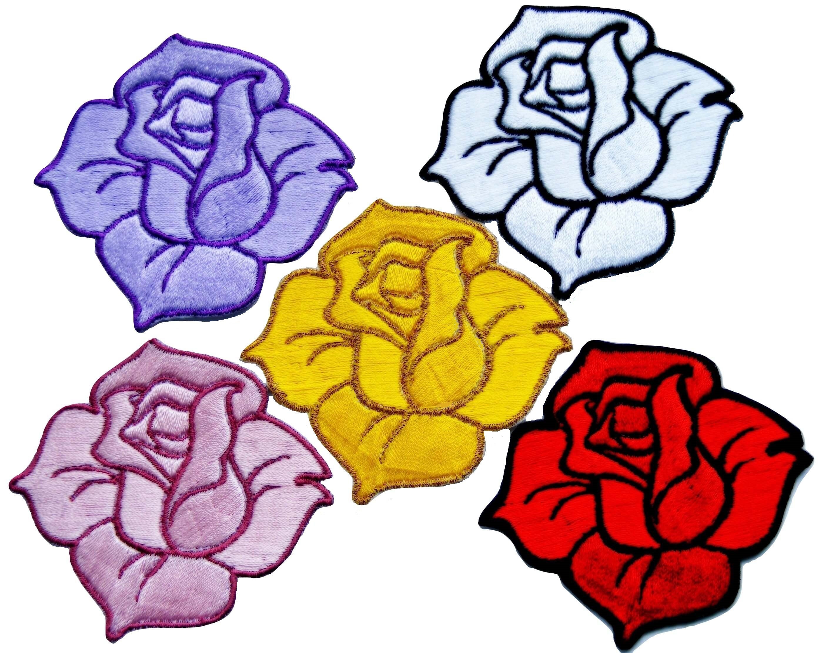 2786x2223 Roses Patch Embroidered Iron On Rose Patch Backpack Badge Rose Etsy