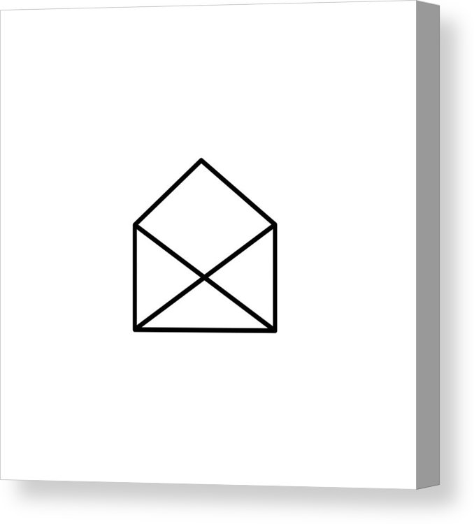 678x750 Simple Open Envelope Icon Canvas Print Canvas Art