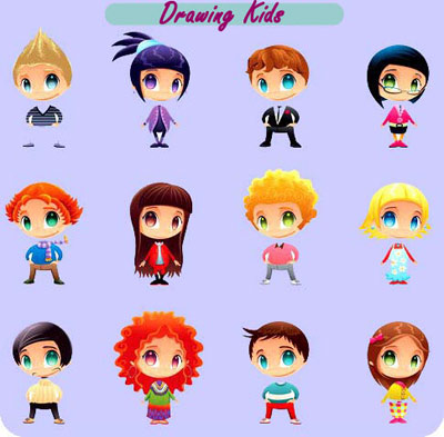 400x393 Drawing Kids Free Vector Graphics