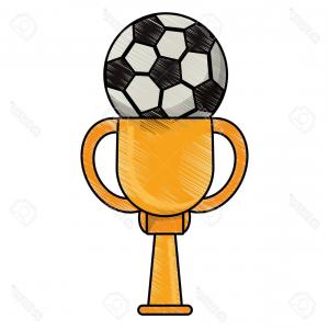 300x300 Photostock Vector Drawing Soccer Winner Cup Vector Illustration