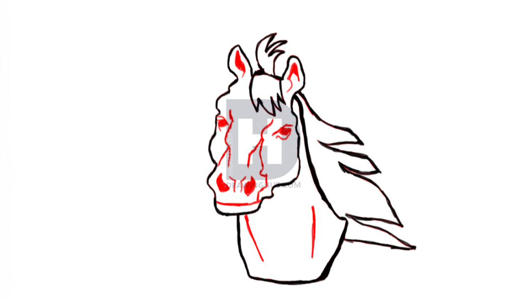 1080x607 How To Draw A Simple Horse, Step