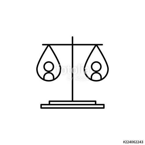 500x500 Equality Of Weights Icon Element Of Peace Icon For Mobile Concept