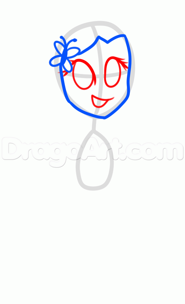 636x1044 How To Draw Fluttershy From Equestria Girls, Step