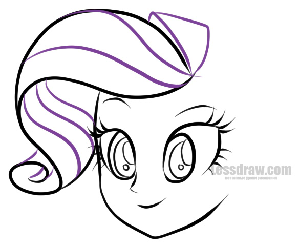 584x478 How To Draw Rarity From Equestria Girls