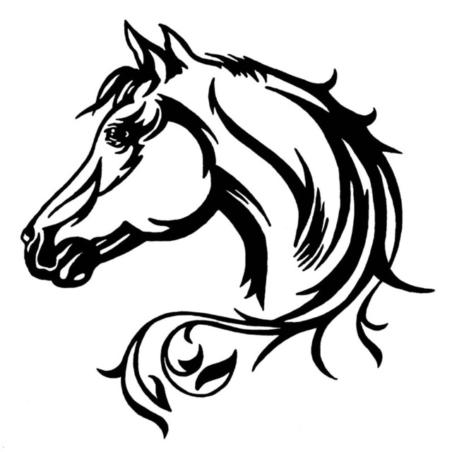 640x640 Horse Drawing Pattern For Free Download