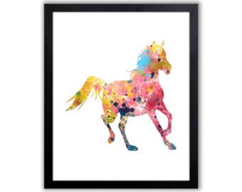 340x270 Abstract Horse Art Etsy