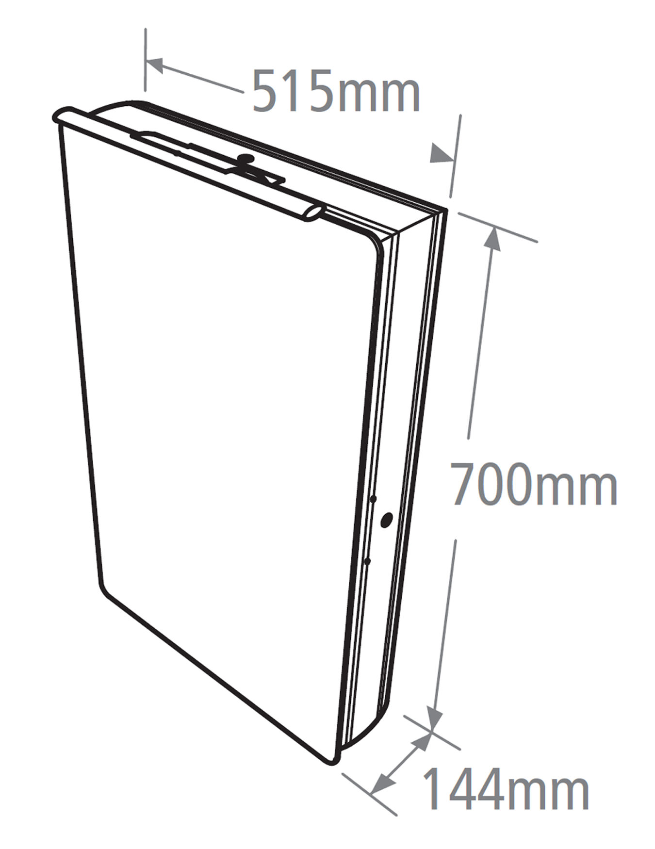 1350x1750 roper rhodes equinox single door non electric mirror cabinet