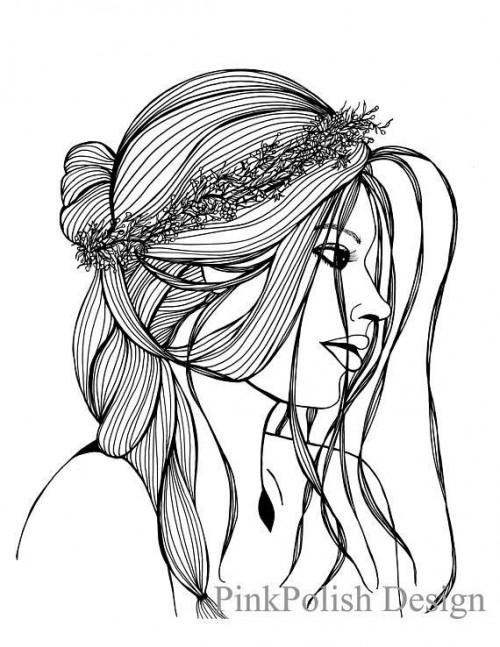 500x647 Spring Equinox Original Ink Drawing Print