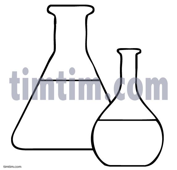 574x551 Free Drawing Of Glass Beakers Bw From The Category Science