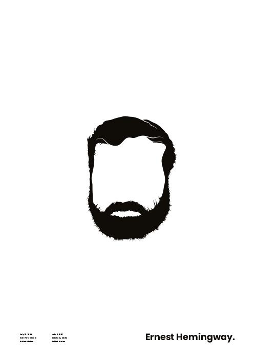 500x700 Ernest Hemingway Poster Fra Mugstars Co