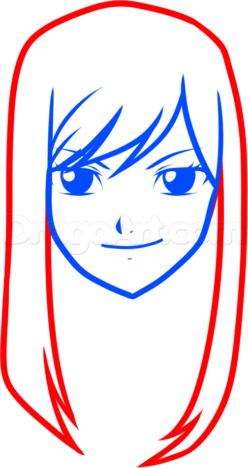 504x951 How To Draw Erza Scarlet Easy, Step
