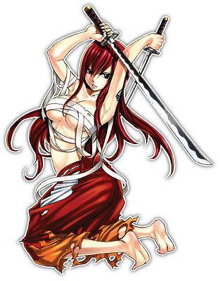 313x400 Erza Scarlet Fairy Tail Anime Car Window Decal Sticker