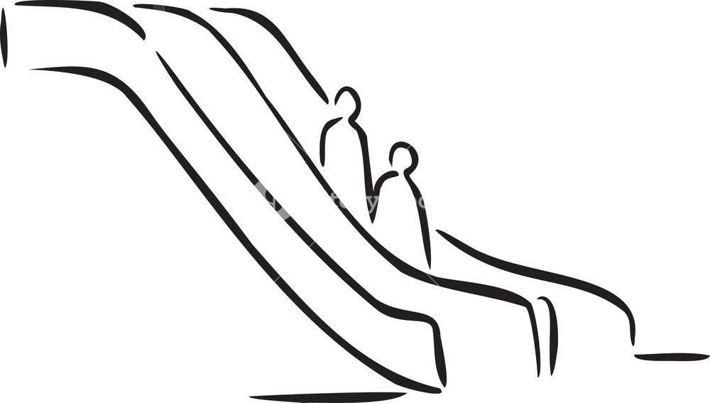 1000x567 illustration of a escalator royalty free stock image