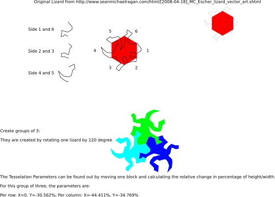 563x404 Create Escher Lizard Tesselation Reox's Projects