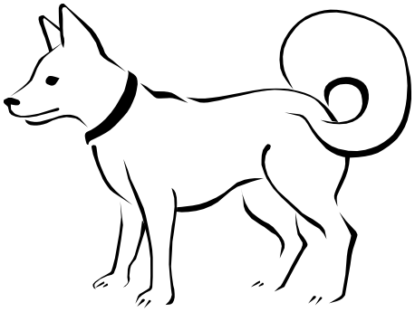 458x345 Eskimo Dog Sketch Cute Words Dog Drawing Simple, Dog Clip Art