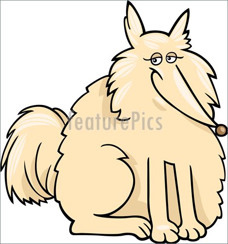 468x500 Pets Eskimo Dog Cartoon