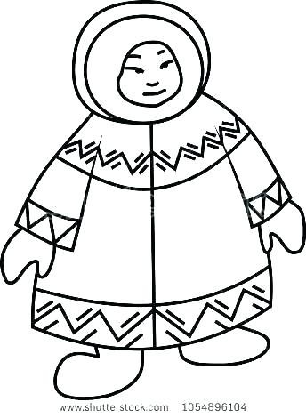 344x470 Eskimo Coloring Pages