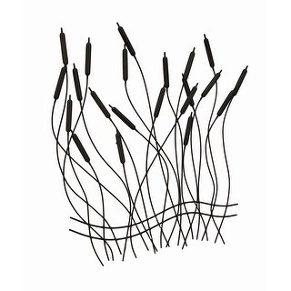 320x320 shop metal cattails rustic espresso finish metal wall sculpture