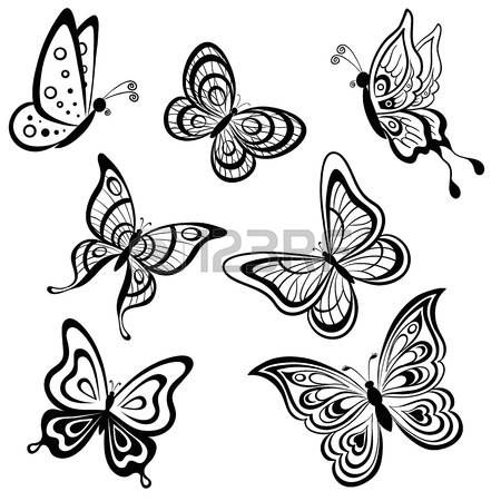 450x450 Fleur Symbolique, Contours Monochromes, Costura