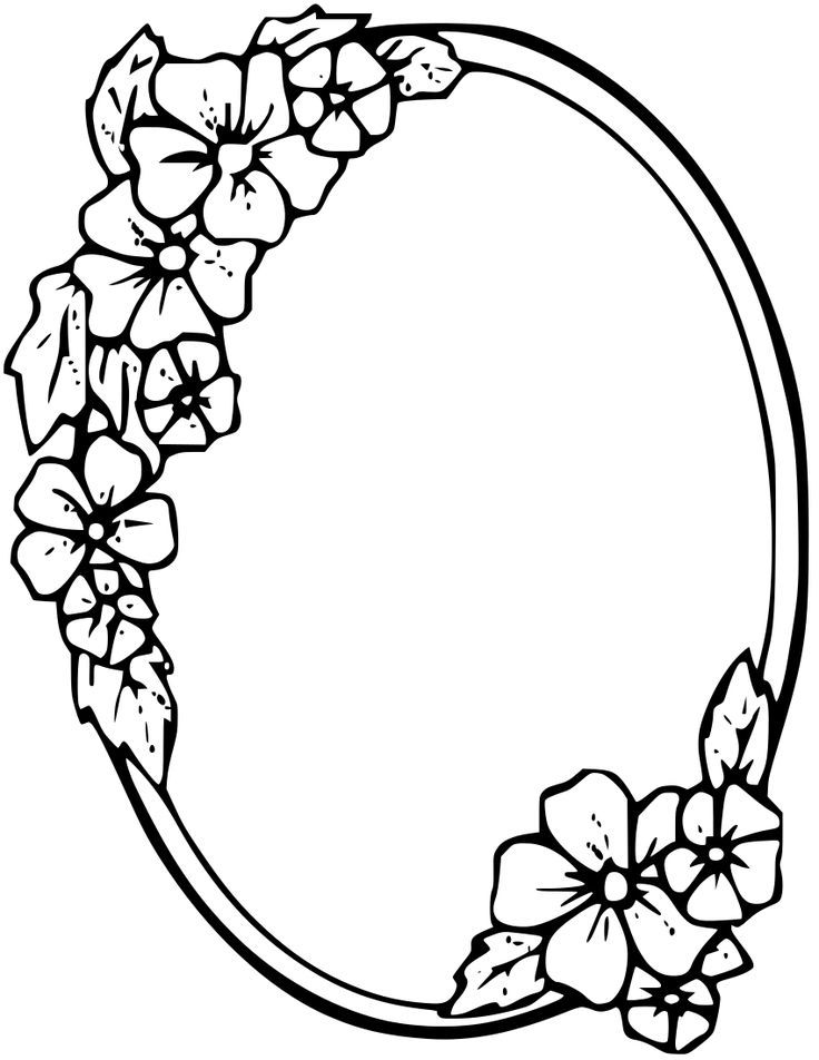 736x952 Floral Oval Frame Tattoo Idea Plus Bordures Et Des Cadres Tattoo