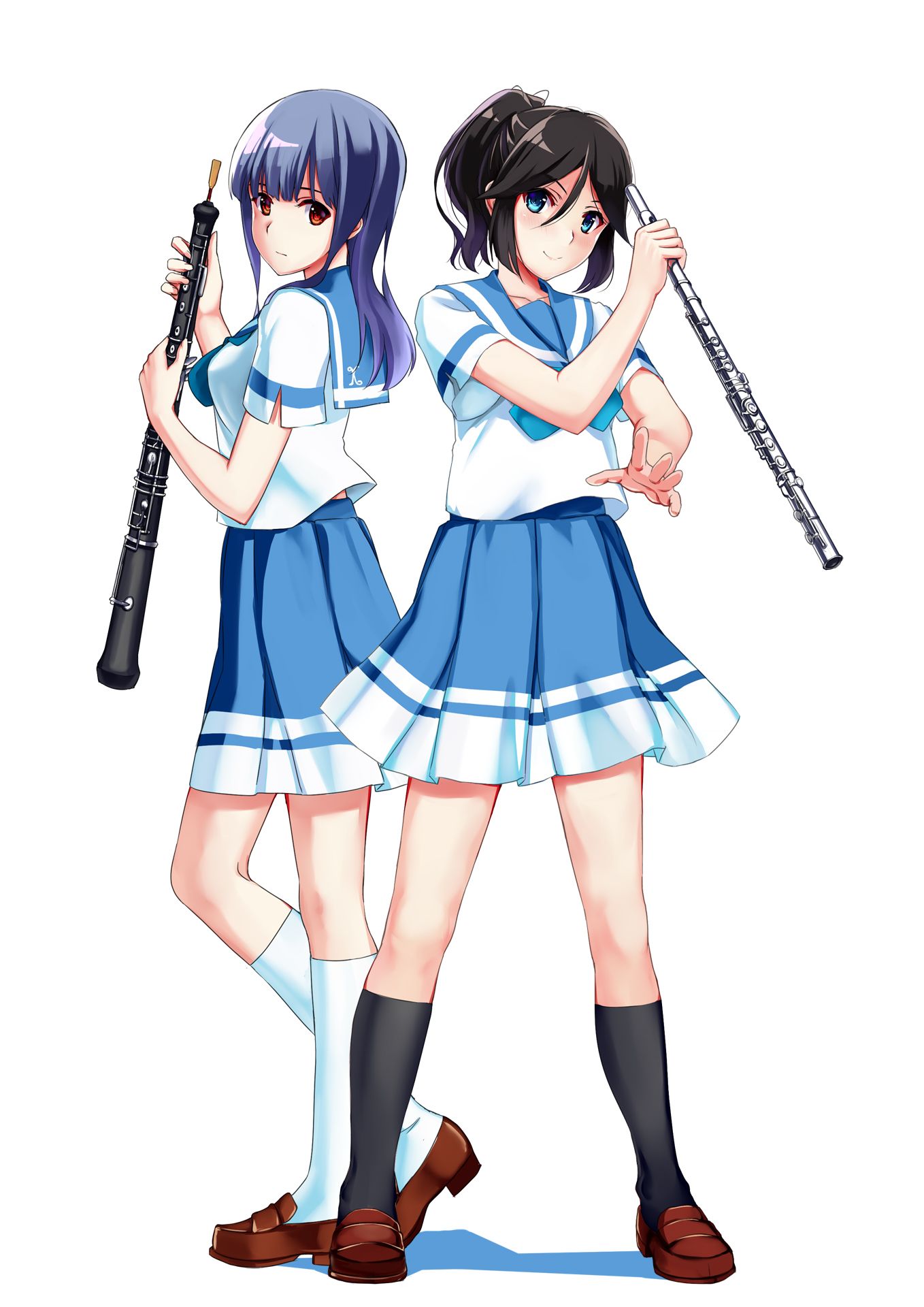 1358x1920 kasaki nozomi and yoroizuka mizore hibike! euphonium anime