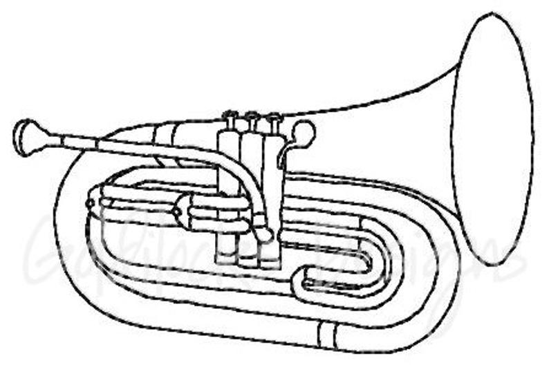 794x528 marching baritone euphonium outline embroidery design sizes etsy