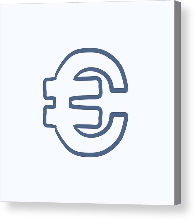 666x750 Euro Symbol Sketch Icon Acrylic Print