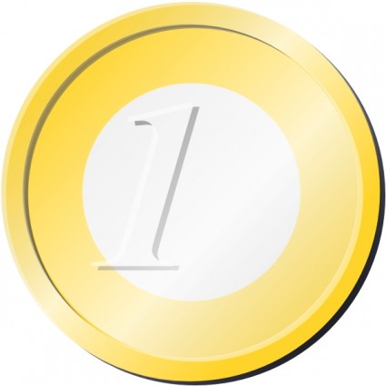 425x425 One Euro Coin Clip Art Free Vector In Open Office Drawing