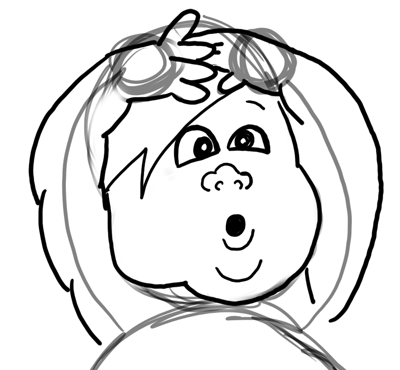 400x370 How To Draw Cartoon Baby New Year With Easy Step