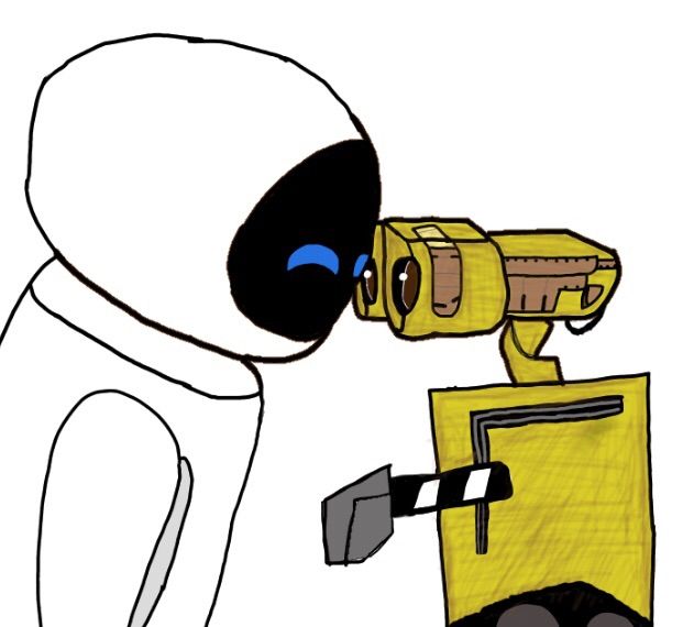 621x570 Wall E And Eve Drawing Disney Amino