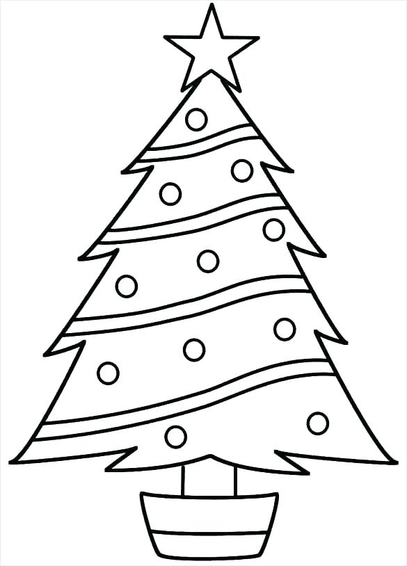 585x814 Coloring Pages Evergreen Trees